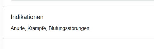 Indikationen
